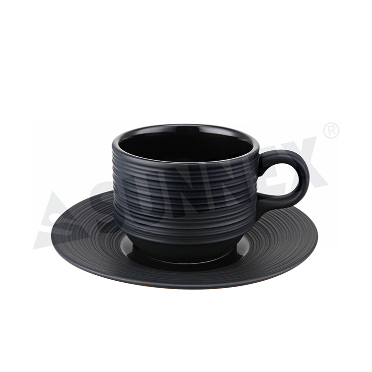 Black Color Porcelain Coffee Cup