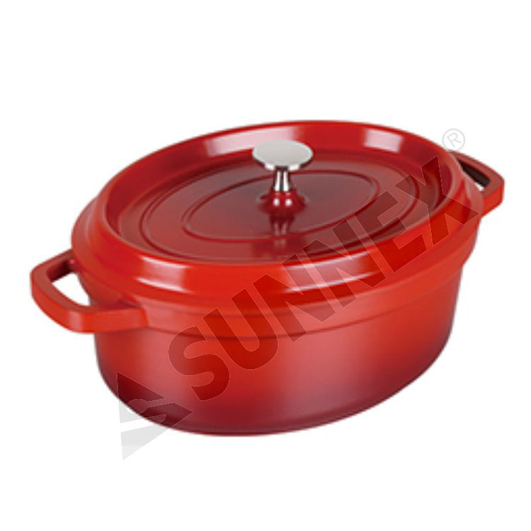 Home Kitchen New Design Non Stick Pot With Lid Oval Casserole