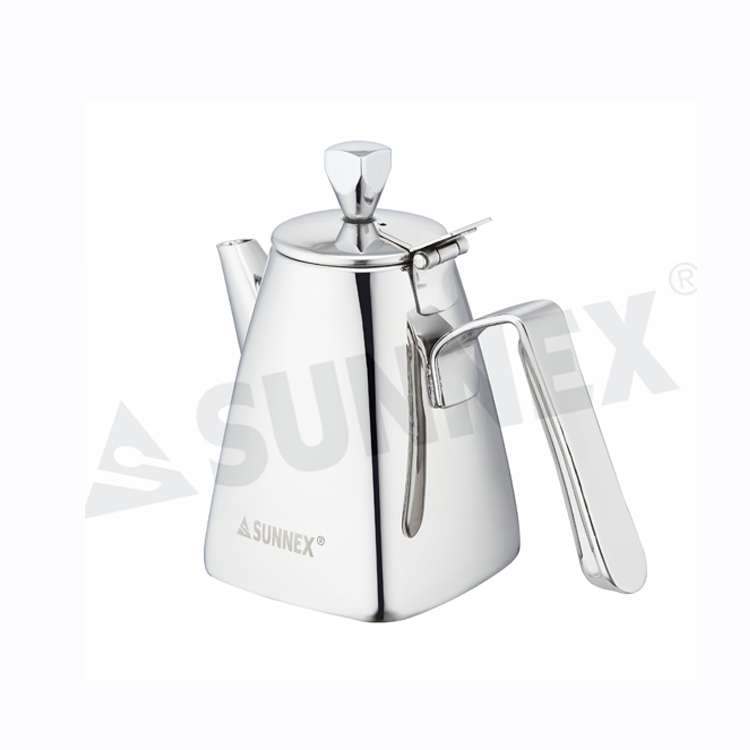 Square Stainless Steel Tea Pots With Handle