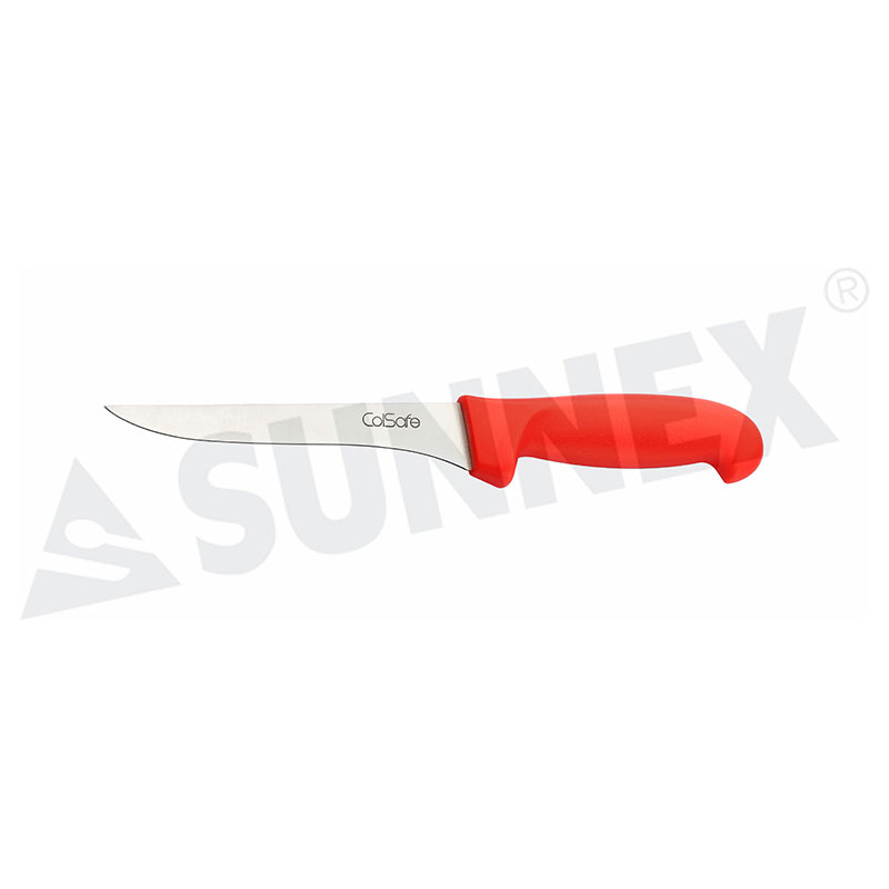 Stainless Steel Boning Knife with Red Handle