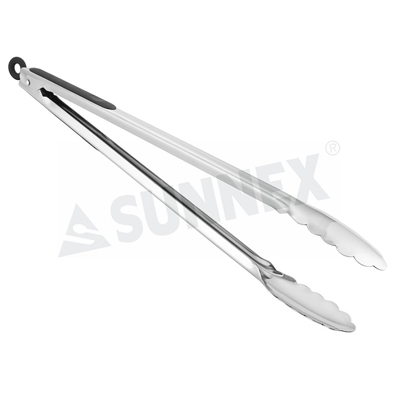 Stainless Steel Long Grilling Locking Food Serving Tongs