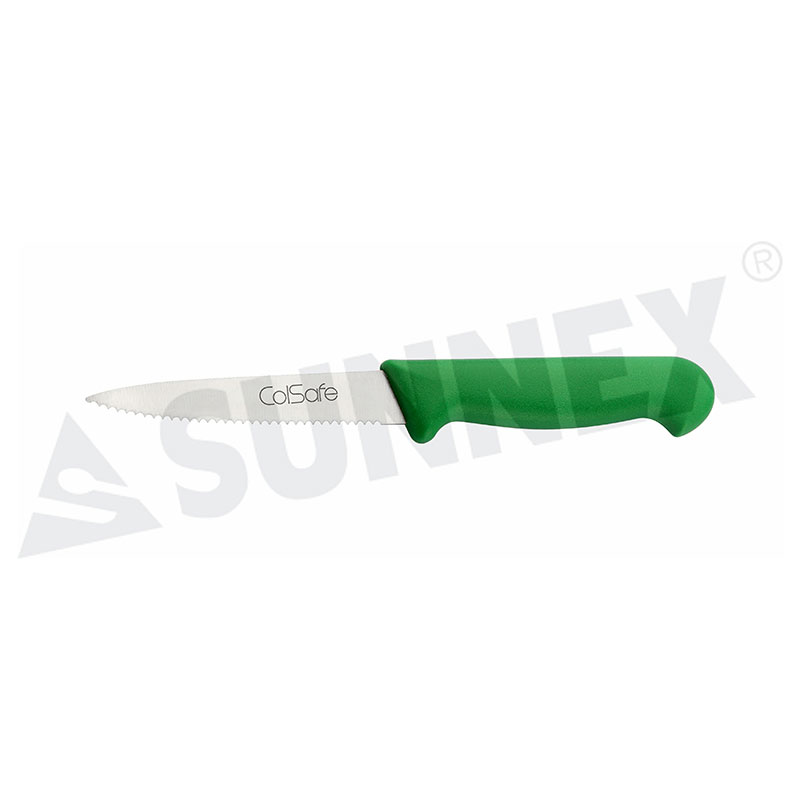 Stainless Steel Vegetable Knife with Green Handle