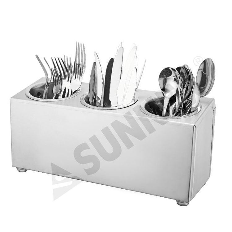 Various Styles Stainless Steel Cutlery Trays Flatware Dispensers