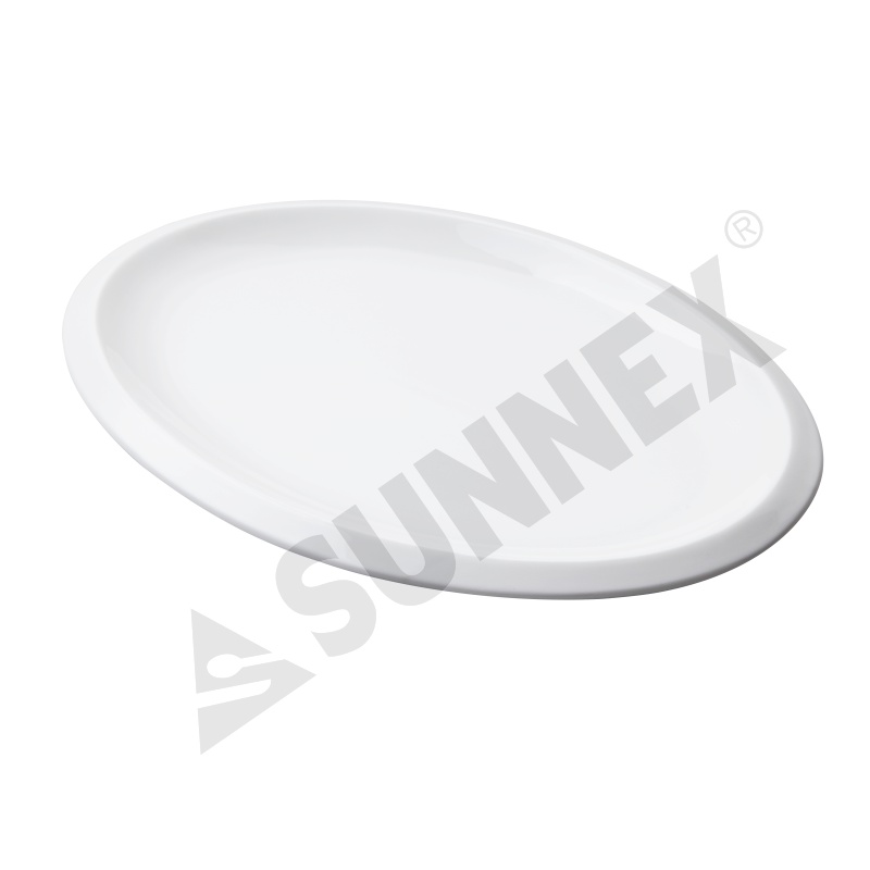 White Color Porcelain Oval Plate