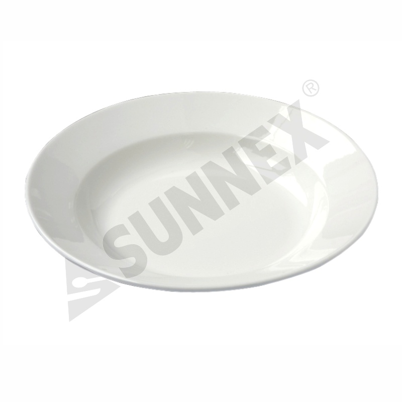 White Color Porcelain Pasta Plate