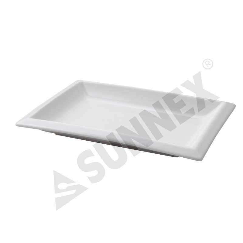 White Color Porcelain Rectangular Plates