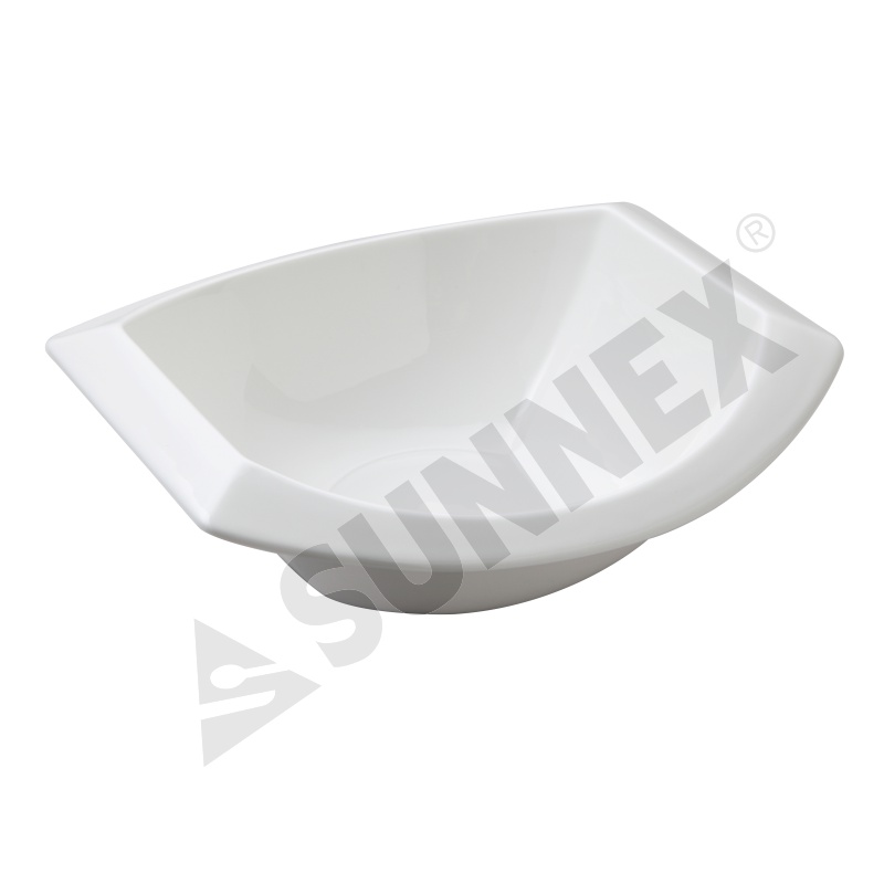 White Color Porcelain Square Bowl